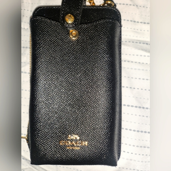 Coach Handbags - Black Coach phone holder